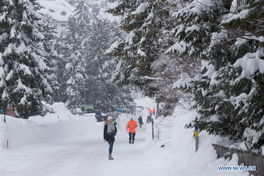 SWITZERLAND-DAVOS-WEF-SNOW