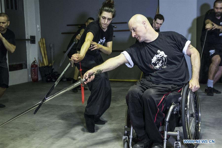 GREECE-ATHENS-DISABLED WUSHU TEACHER