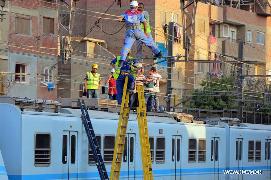 EGYPT-CAIRO-METRO-DERAILMENT