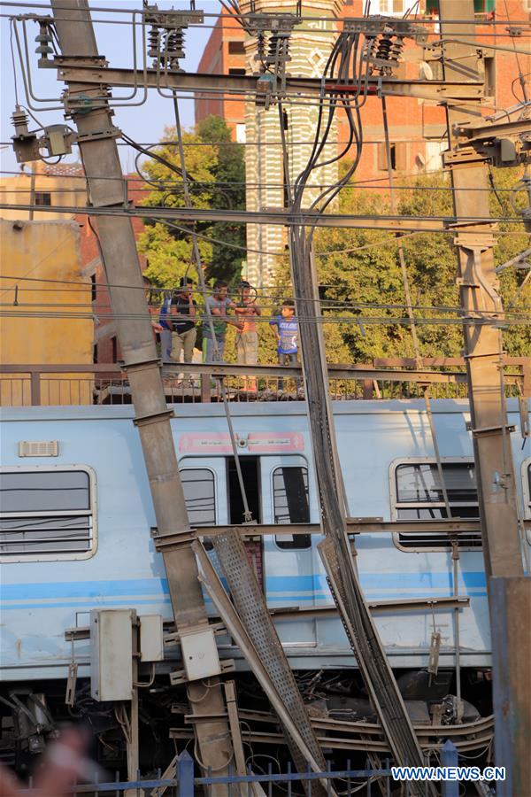 EGYPT-CAIRO-METRO-DERAILMENT