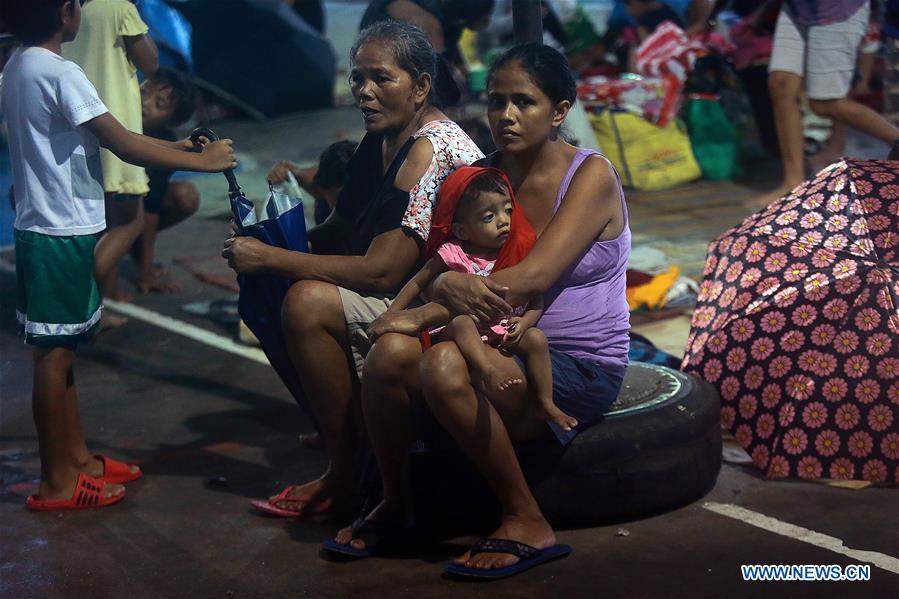 PHILIPPINES-MONSOON-RAIN-EVACUATION CENTER