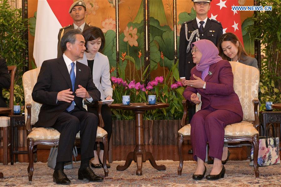 SINGAPORE-CHINESE FM-MEETING