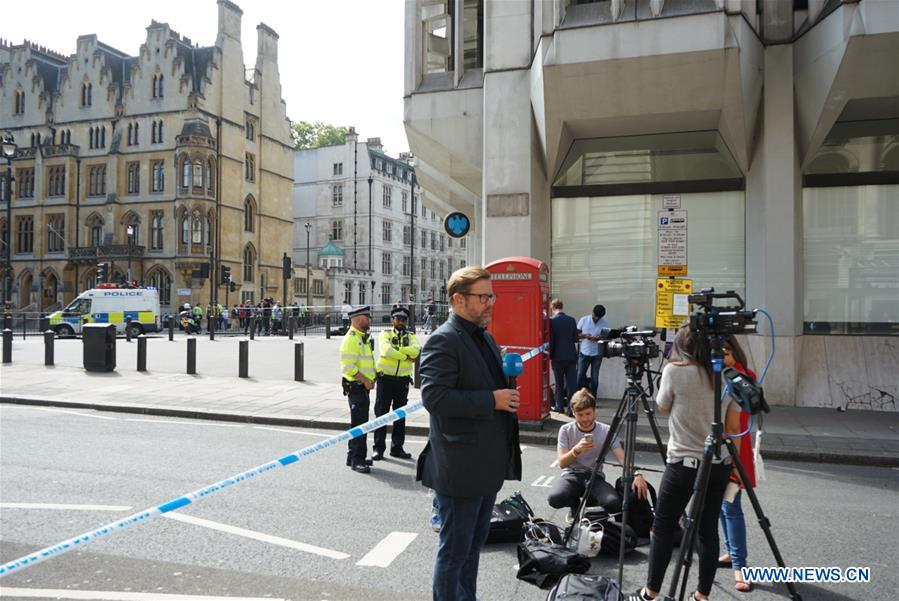 BRITAIN-LONDON-PARLIAMENT-CAR CRASH