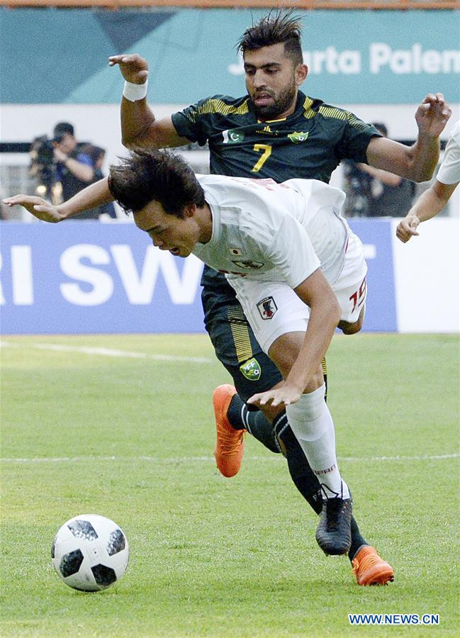 (SP)INDONESIA-CIKARANG-ASIAN GAMES 2018-MEN’S FOOTBALL MATCH-PAKISTAN VS JAPAN