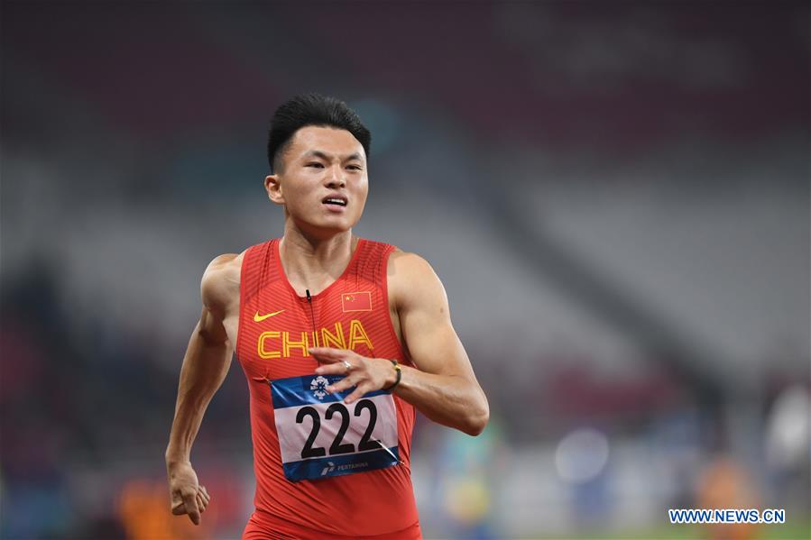 (SP)INDONESIA-JAKARTA-ASIAN GAMES-ATHLETICS-MEN'S 100M SEMIFINAL