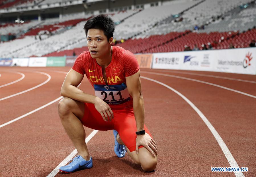 (SP)INDONESIA-JAKARTA-ASIAN GAMES-ATHLETICS-MEN'S 100M