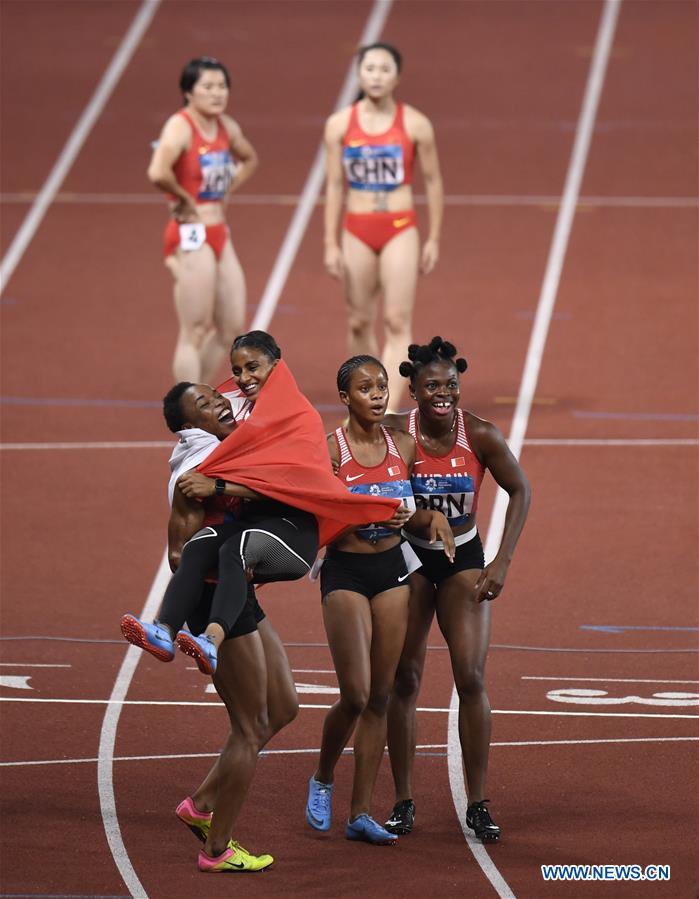 (SP)INDONESIA-JAKARTA-ASIAN GAMES-ATHLETICS-WOMEN'S 4X100M RELAY