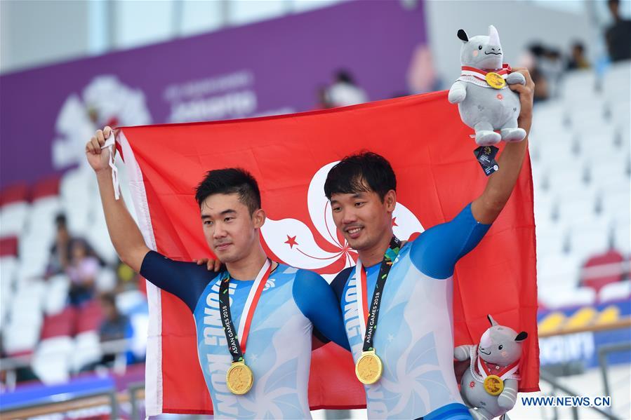 (SP)INDONESIA-JAKARTA-ASIAN GAMES-TRACK CYCLING-MEN'S MADISON