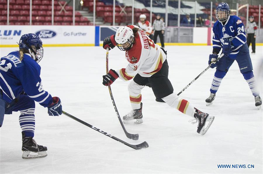 (SP)CANADA-TORONTO-ICE HOCKEY-CWHL-SHENZHEN KRS VANKE RAYS VS TORONTO FURIES