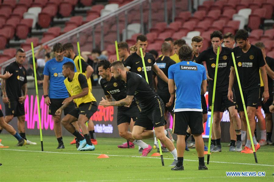 (SP)SINGAPORE-SOCCER-INTERNATIONAL CHAMPIONS CUP-INTER MILAN-TRAINING