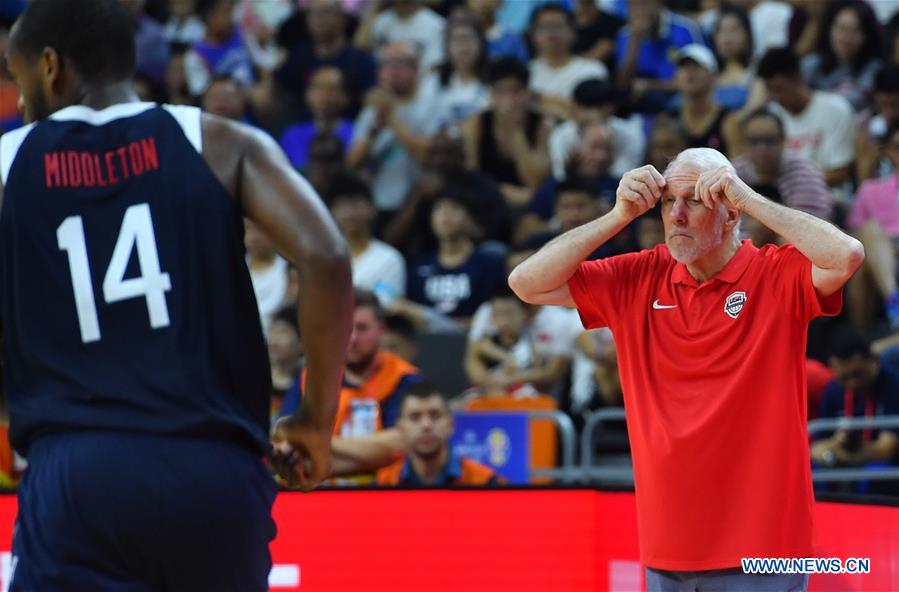 (SP)CHINA-DONGGUAN-BASKETBALL-FIBA WORLD CUP-CLASSIFICAITON GAMES 5-8-THE UNITED STATES VS SERBIA(CN)