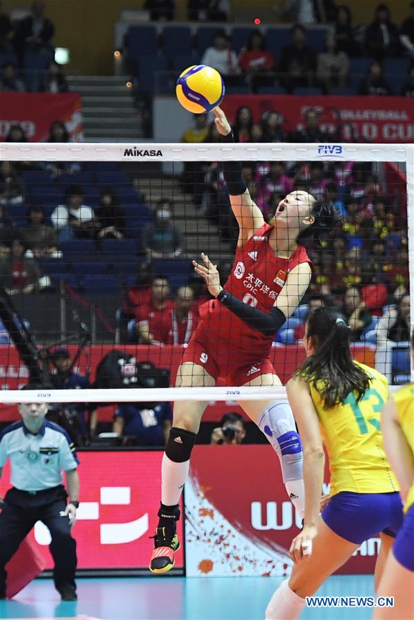 (SP)JAPAN-SAPPORO-VOLLEYBALL-WOMEN'S WORLD CUP-CHN VS BRA 