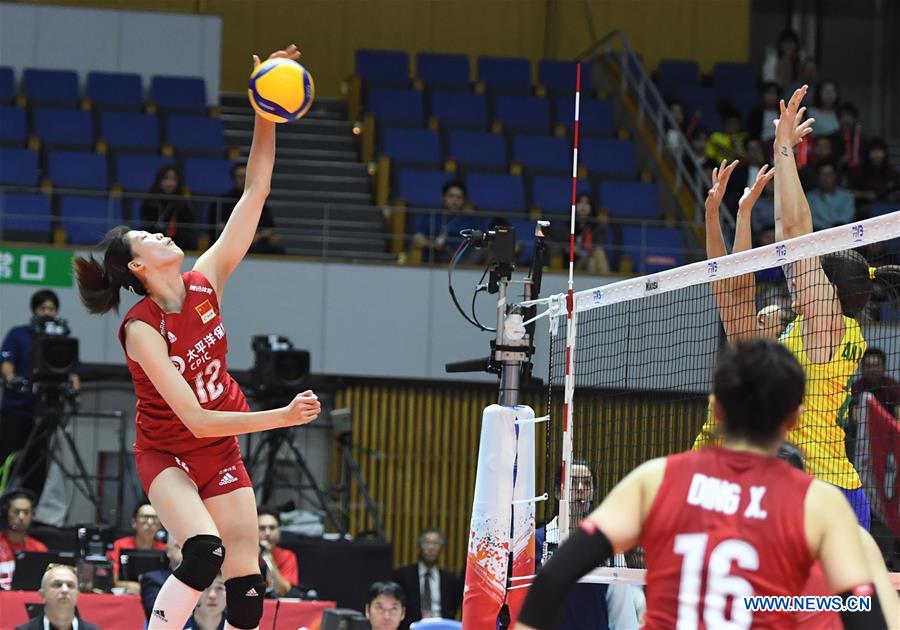 (SP)JAPAN-SAPPORO-VOLLEYBALL-WOMEN'S WORLD CUP-CHN VS BRA 