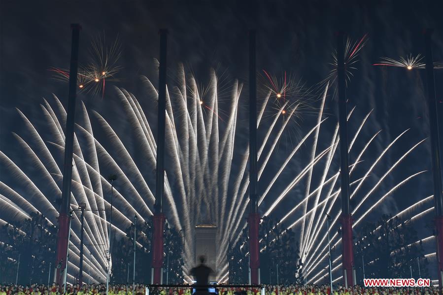 (PRC70Years)CHINA-BEIJING-NATIONAL DAY-CELEBRATIONS-EVENING GALA (CN)