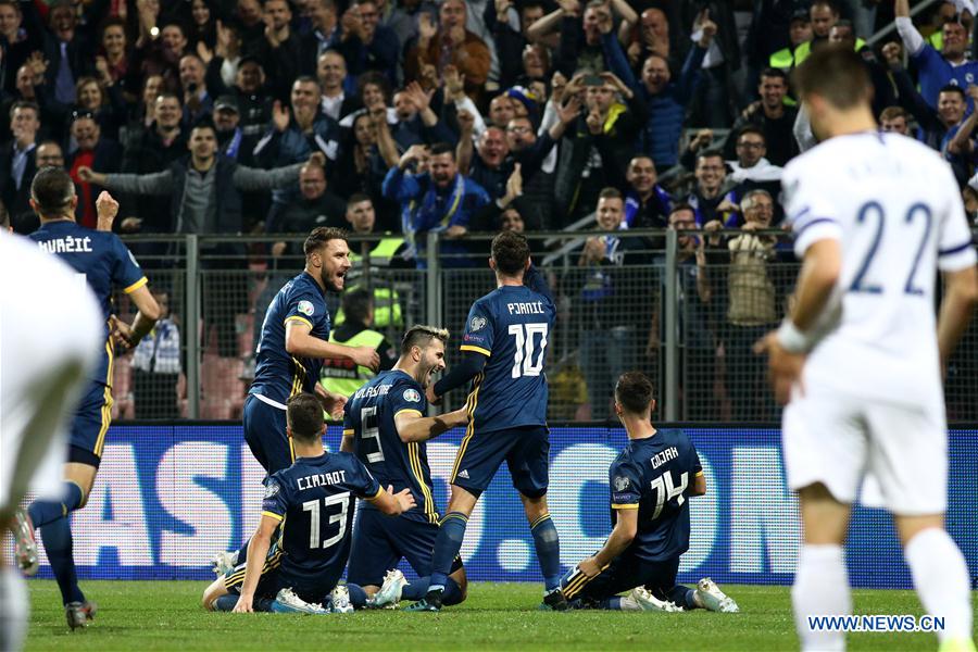 (SP)BOSNIA AND HERZEGOVINA-ZENICA-SOCCER-EURO 2020 QUALIFIER-BIH VS FINLAND