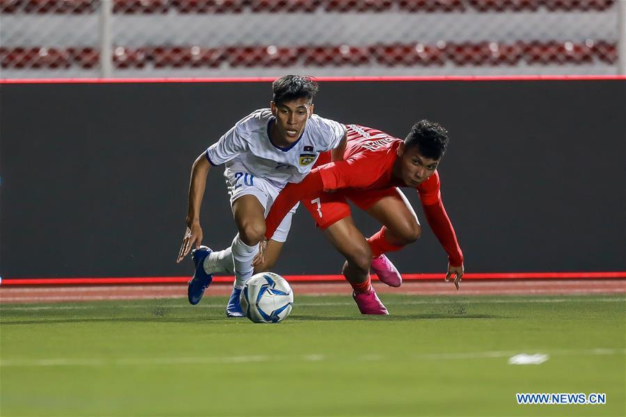 (SP)PHILIPPINES-MANILA-SEA GAMES-SOCCER-SINGAPORE VS LAOS