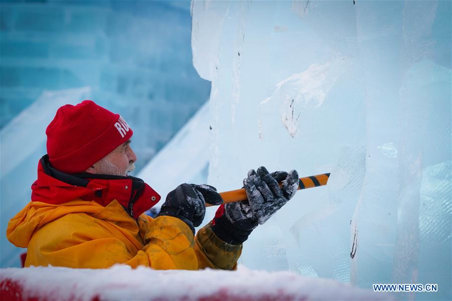 CHINA-HARBIN-ICE SCULPTURE COMPETITION (CN)