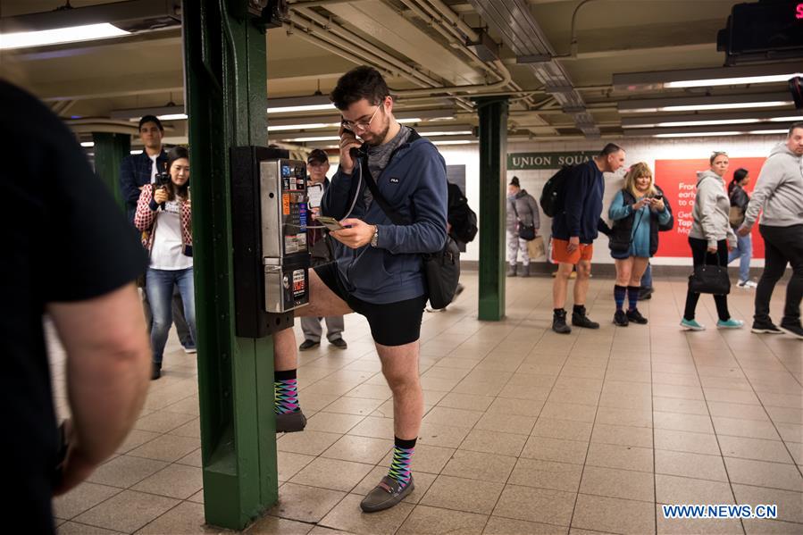 U.S.-NEW YORK-NO PANTS SUBWAY RIDE