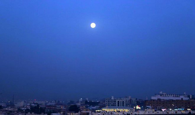 First full moon of year seen in Rawalpindi, Pakistan